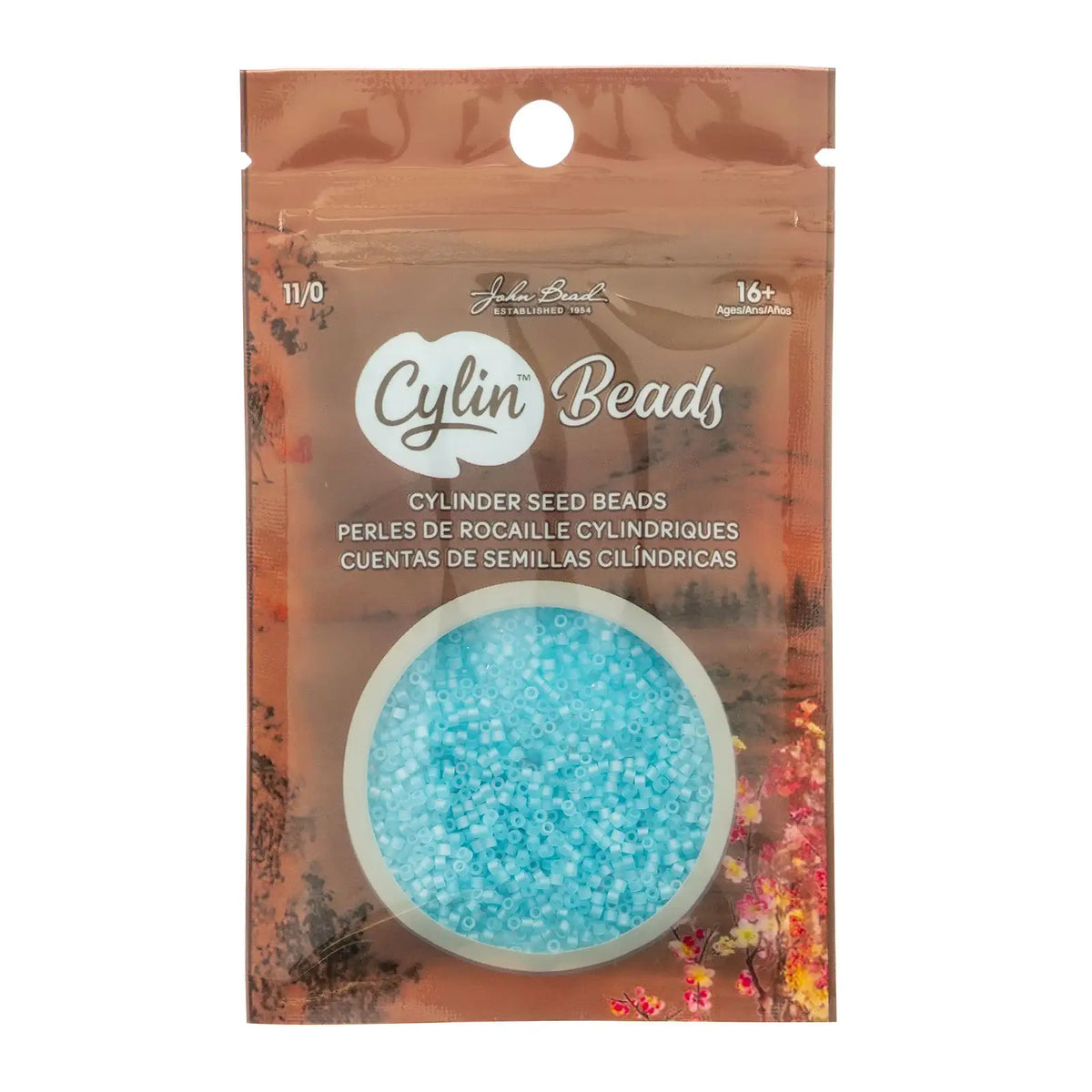 Cylin™ Beads 11/0, CY11-1187 Matte Macaron AB - Sky Blue, 25g - Cylin™ Beads 11/0, CY11-1187 Matte Macaron AB - Sky Blue, 25g - Default Title , The Argus Collection