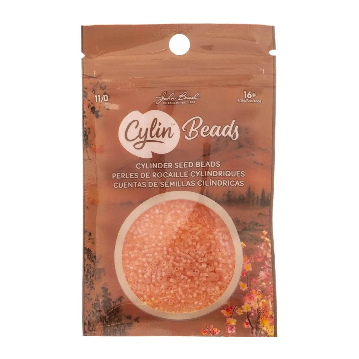 Cylin™ Beads 11/0, CY11-1194 Matte Macaron AB - Tangerine, 25g - Cylin™ Beads 11/0, CY11-1194 Matte Macaron AB - Tangerine, 25g - Default Title , The Argus Collection