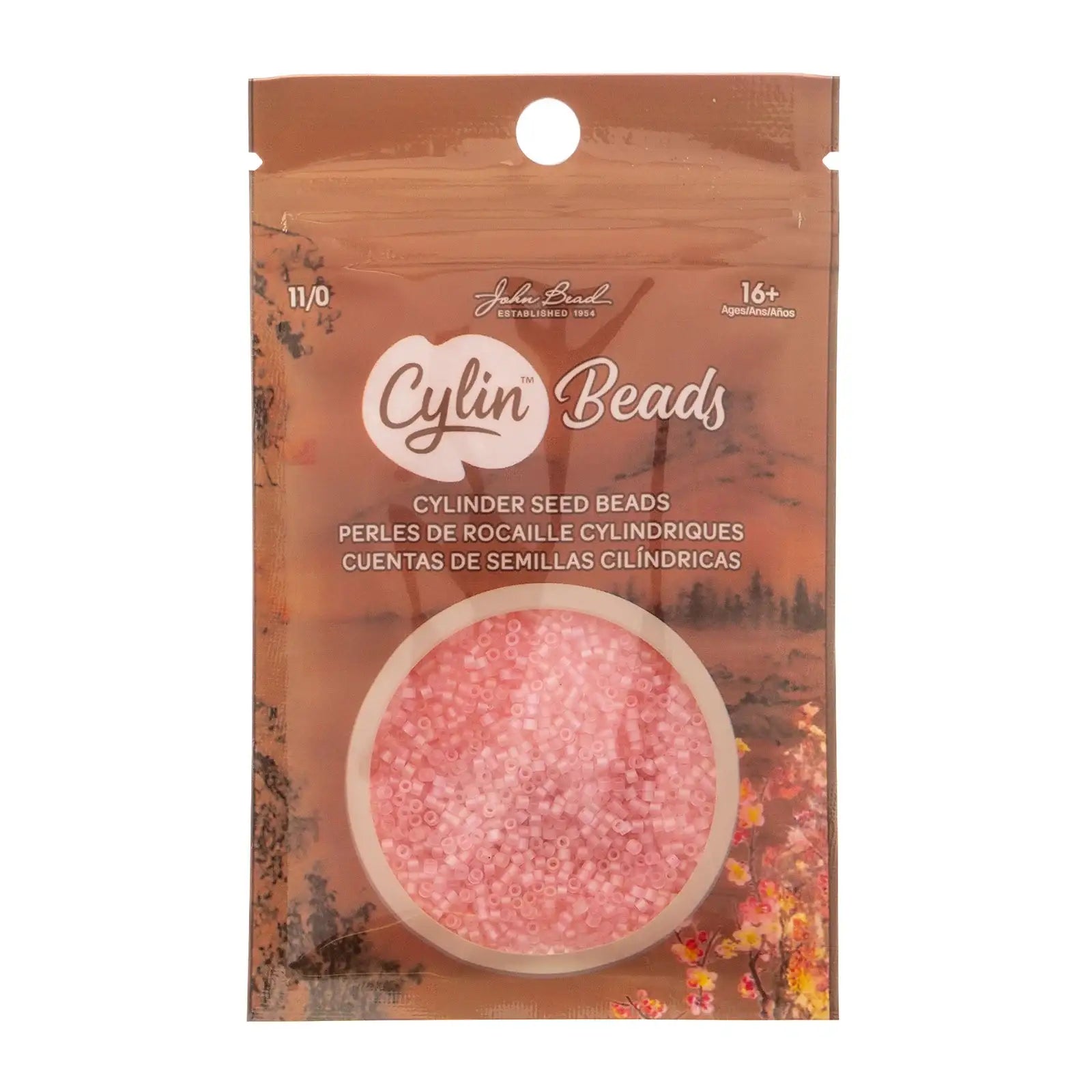 Cylin™ Beads 11/0, CY11-1195 Matte Macaron AB - Light Coral, 25g - Cylin™ Beads 11/0, CY11-1195 Matte Macaron AB - Light Coral, 25g - Default Title , The Argus Collection