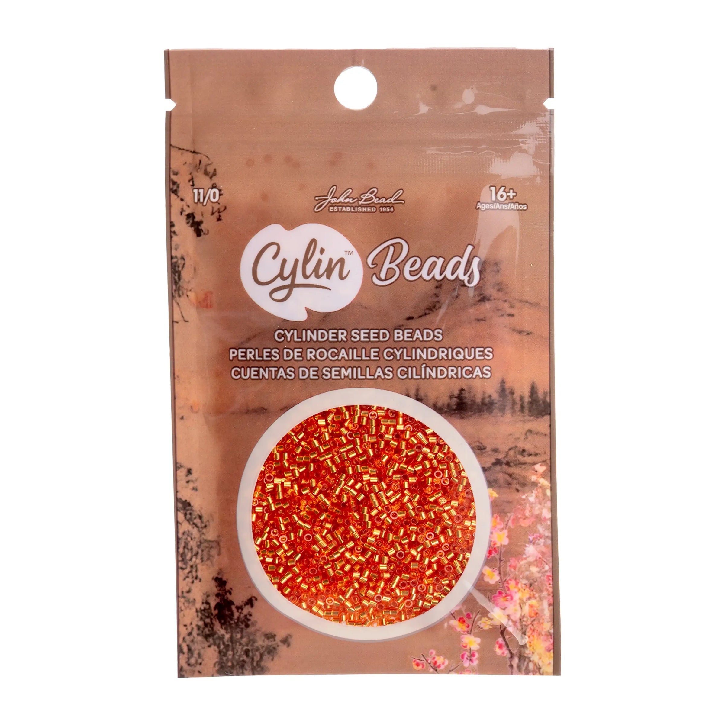 Cylin™ Beads 11/0, CY11-1201 Orange Silver Lined, 25g - Cylin™ Beads 11/0, CY11-1201 Orange Silver Lined, 25g - Default Title , The Argus Collection