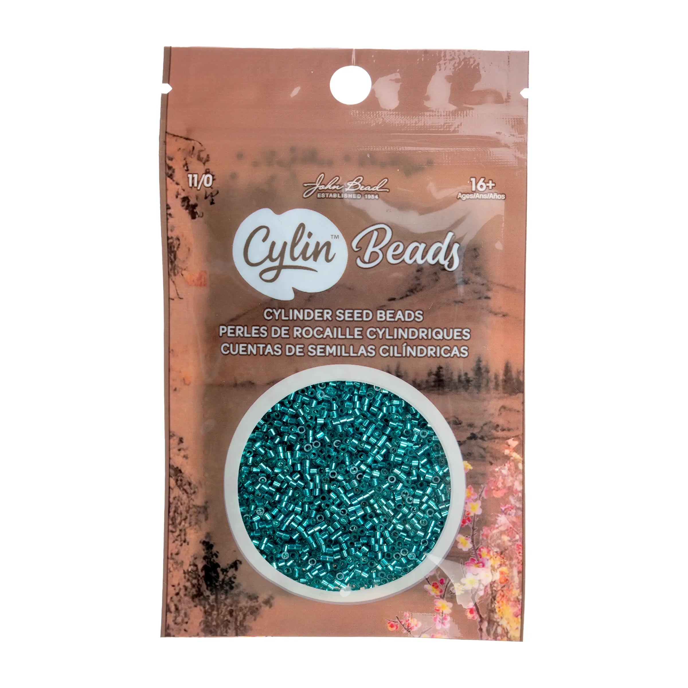 Cylin™ Beads 11/0, CY11-1214 Tropic Teal Silver Lined, 25g - Cylin™ Beads 11/0, CY11-1214 Tropic Teal Silver Lined, 25g - Default Title , The Argus Collection