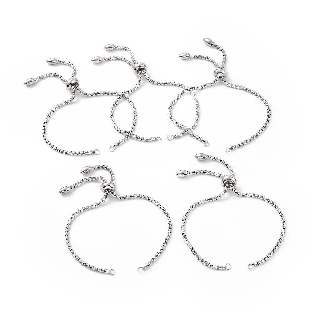 Bolo Bracelet Chain with Teardrop, 304 Stainless Steel, Medium Chain - The Argus Collection