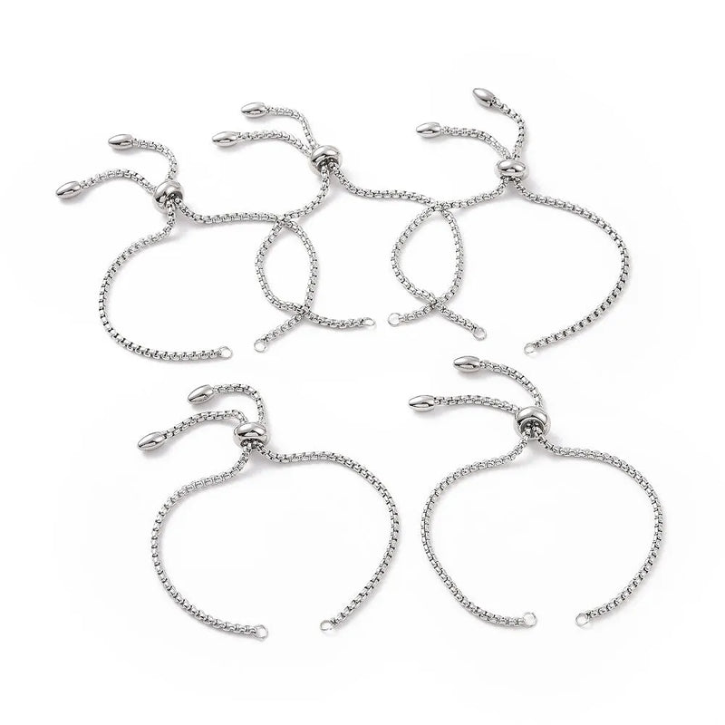 Bolo Bracelet Chain with Teardrop, 304 Stainless Steel, Medium Chain - The Argus Collection