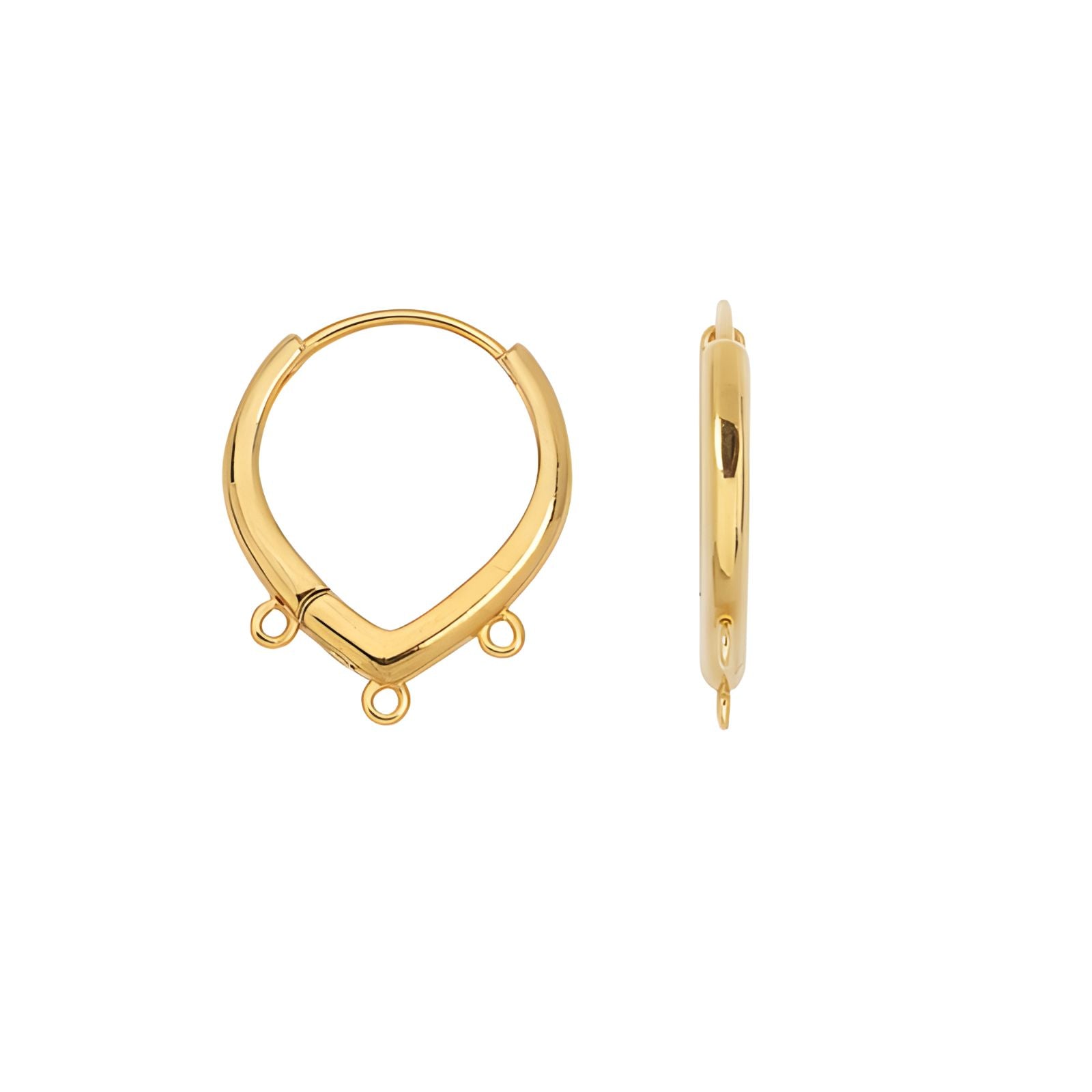 Triple Drop Leverback Earrings, 1 Pair