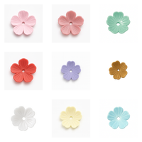 Blossom Lucite Flower Beads or Bead Caps, 10mm