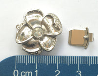 Flower (Medium) 1-Strand Box Clasp in 2 Finishes - The Argus Collection