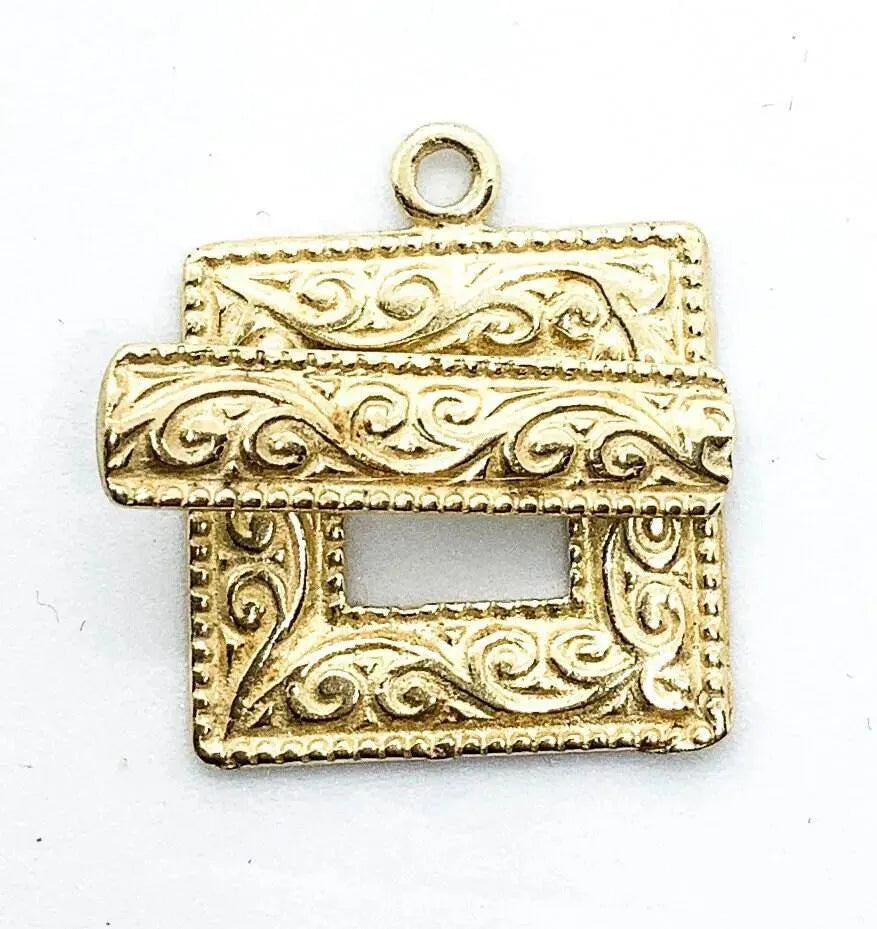 Deco Frame Toggle Clasp, 18mm in 5 Finishes - The Argus Collection