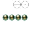 Brilliance Crystal Pearls, 5810, Iridescent Green, 3, 4, 6, 8 & 10mm - The Argus Collection