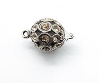 Crystal Orb Box Clasp with Austrian Crystals - The Argus Collection