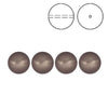 Brilliance Crystal Pearls, 5810, Velvet Brown, 3, 4, 6, 8, or 10mm - The Argus Collection