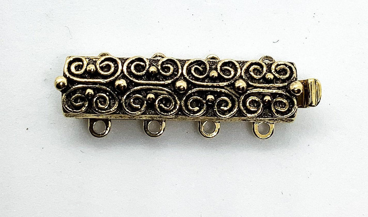 Moroccan, 4-Strand Clasp, 4 Finishes - The Argus Collection