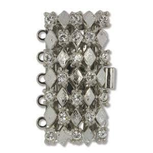 Diamond Lattice 5-Strand Box by Elegant Elements in 2 Finishes - The Argus Collection