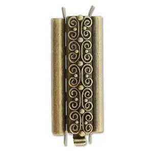 Squiggle, Beadslide Tube Clasp, 10x29mm - The Argus Collection