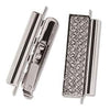 Crosshatch, Beadslide Tube Clasp, 10x24mm - The Argus Collection