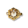 Pearl Hex 1-Strand Box Clasp with Austrian Crystal Pearl in 2 Finishes - The Argus Collection