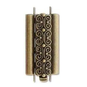 Squiggle, Beadslide Tube Clasp, 10x24mm - The Argus Collection