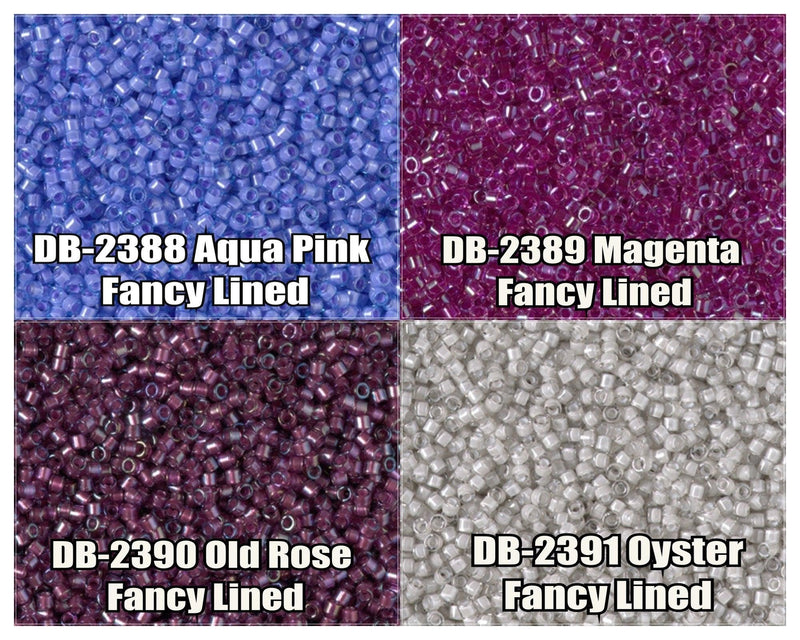 11/0 Delica Beads, DB2388, DB2389, DB2390, DB2390, DB2391 - The Argus Collection