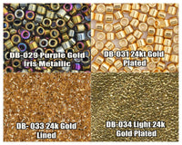 11/0 Delica Beads, DB0029, DB0031, DB0033 DB0034 - The Argus Collection