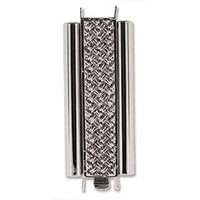 Crosshatch, Beadslide Tube Clasp, 10x29mm - The Argus Collection