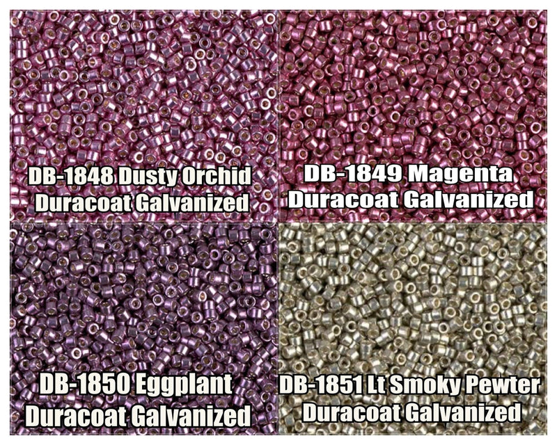 11/0 Delica Beads, DB1848, DB1849, DB1850, DB1851 - The Argus Collection