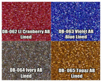 11/0 Delica Beads, DB0062, DB0063, DB0064, DB0065 - The Argus Collection