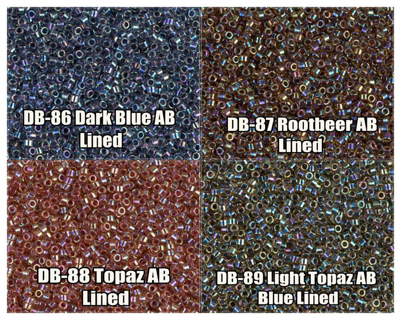 11/0 Delica Beads, DB0087, DB0088, DB0089, DB0090 - The Argus Collection