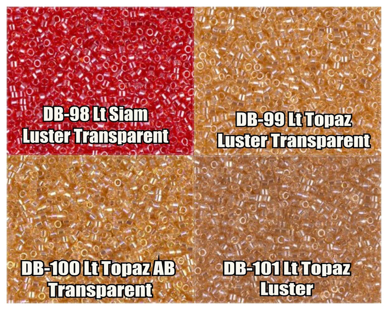 11/0 Delica Beads, DB098, DB099, DB100, DB101 - The Argus Collection