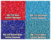 11/0 Delica Beads, DB0214, DB0215, DB0216, DB0217 - The Argus Collection