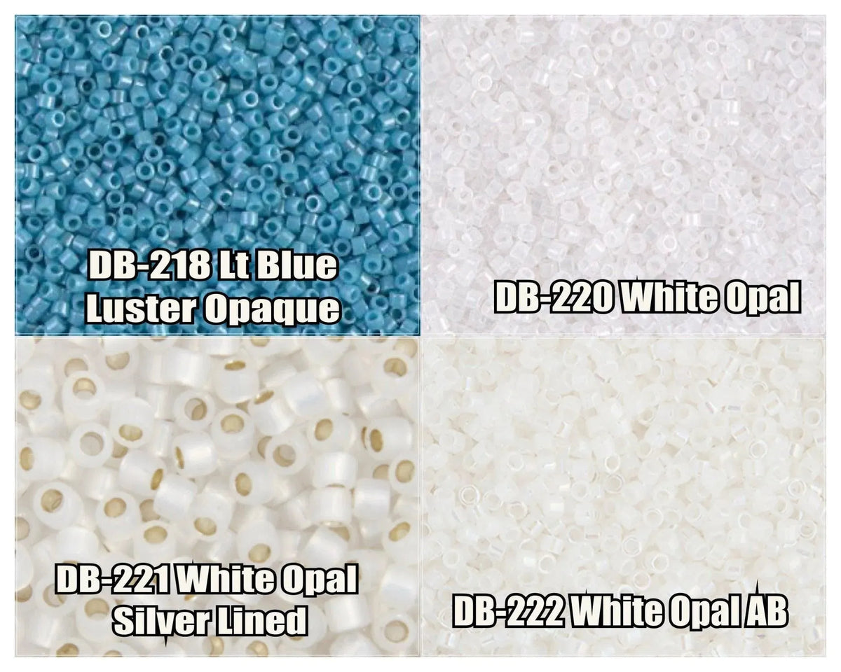 11/0 Delica Beads, DB0218, DB0220, DB0221, DB0222 - The Argus Collection