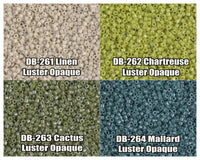 11/0 Delica Beads, DB0261, DB0262, DB0263, DB0264 - The Argus Collection