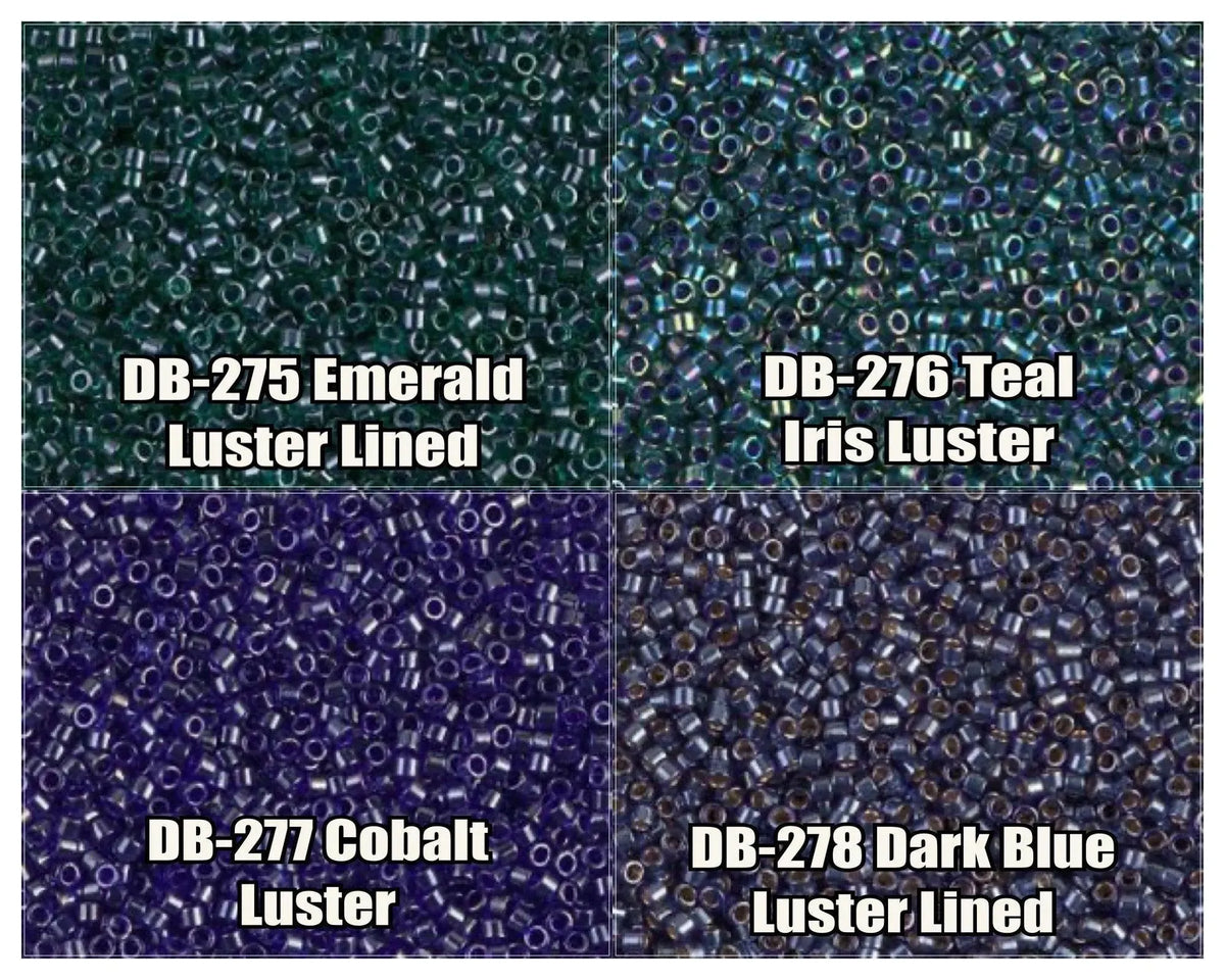 11/0 Delica Beads, DB0275, DB0276, DB0277, DB0278 - The Argus Collection