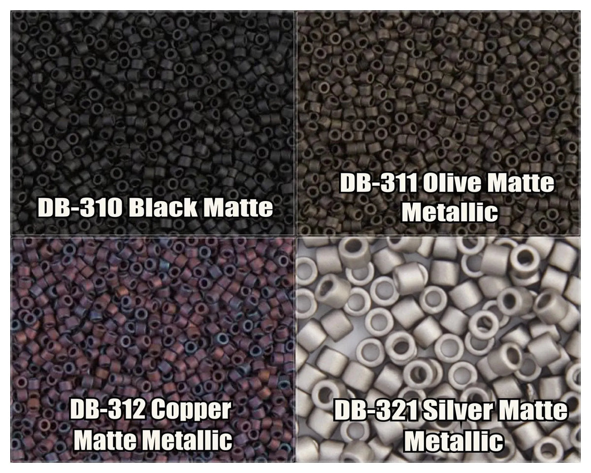 11/0 Delica Beads, DB0310, DB0311, DB0312, DB0321 - The Argus Collection