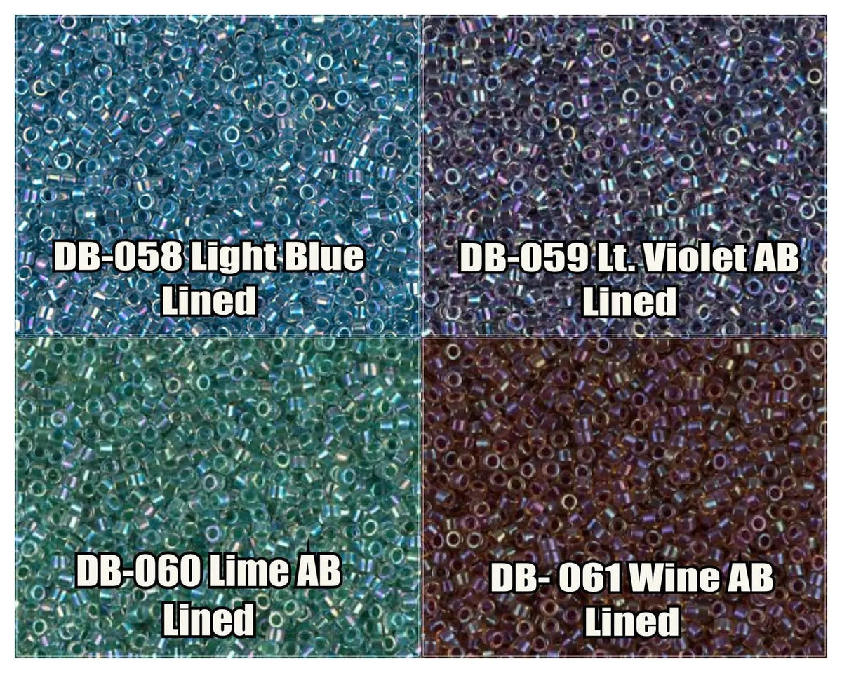 11/0 Delica Beads, DB0058, DB0059, DB0060, DB0061 - The Argus Collection