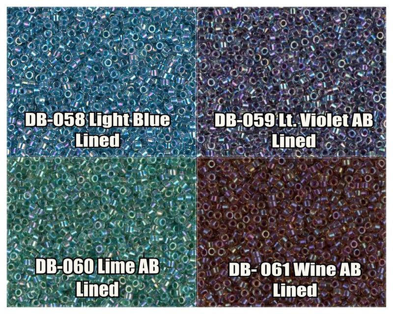 11/0 Delica Beads, DB0058, DB0059, DB0060, DB0061 - The Argus Collection