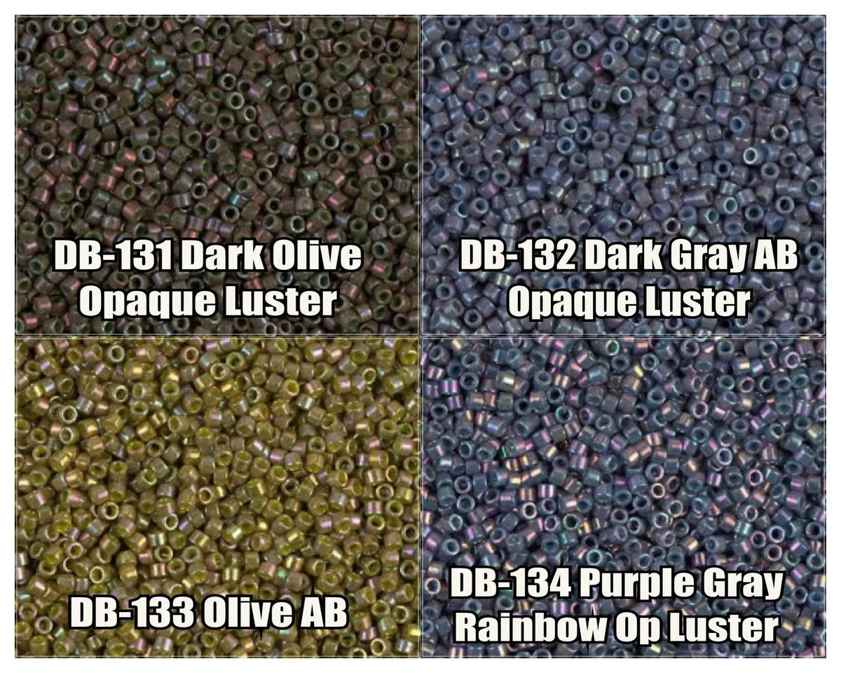 11/0 Delica Beads, DB0131, DB0132, DB0133, DB0134 - The Argus Collection