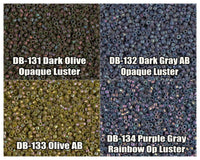 11/0 Delica Beads, DB0131, DB0132, DB0133, DB0134 - The Argus Collection