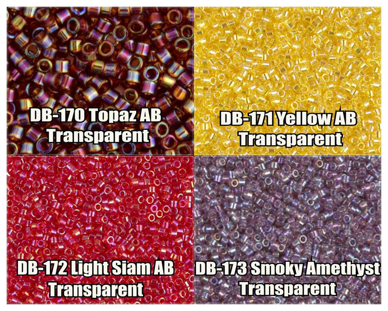 11/0 Delica Beads, DB0170, DB0171, DB0172, DB0173 - The Argus Collection