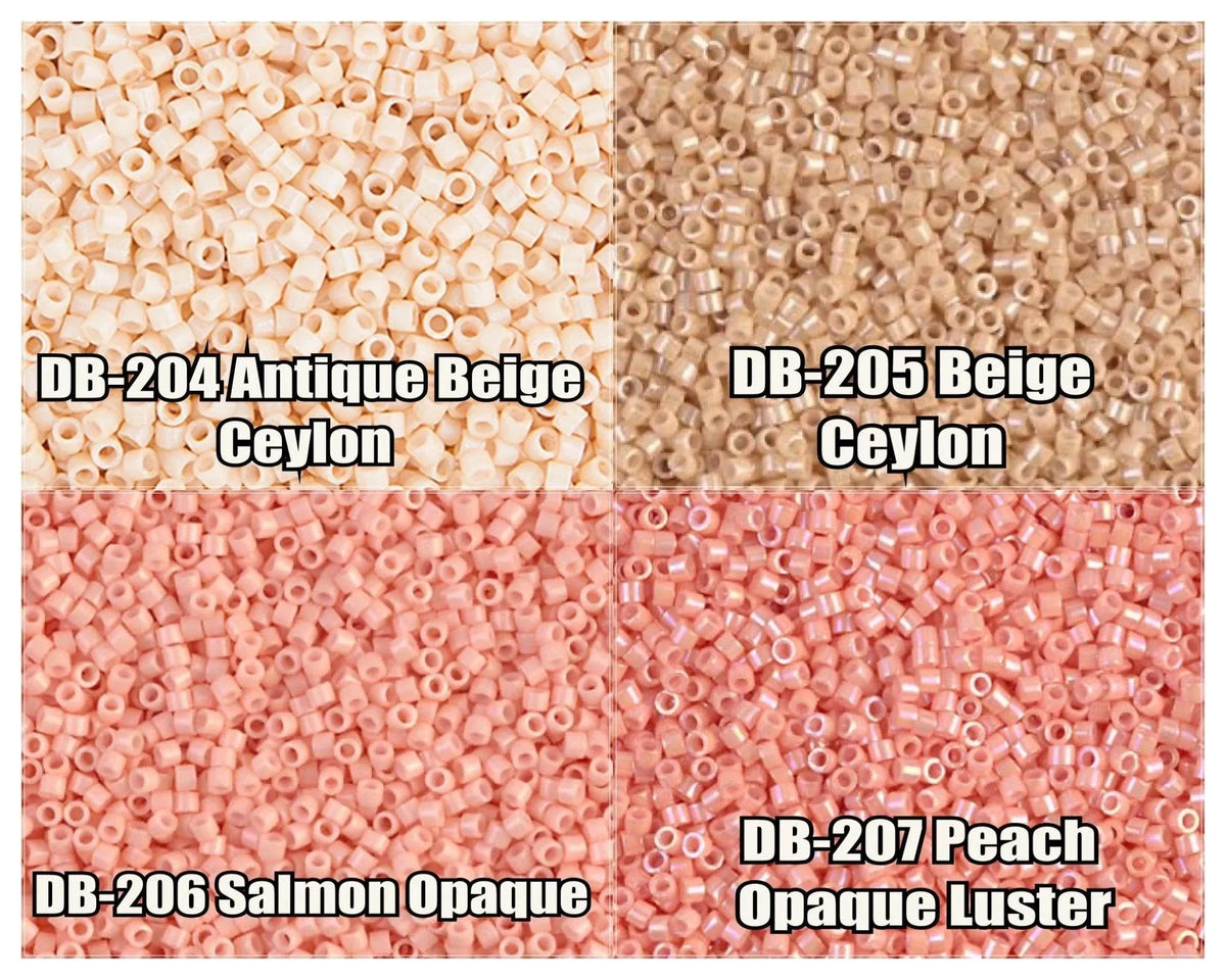 11/0 Delica Beads, DB0204, DB0205, DB0206, DB0207 - The Argus Collection