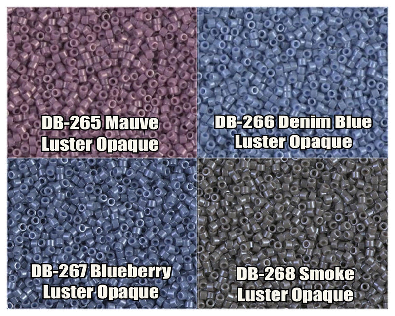 11/0 Delica Beads, DB0265, DB0266, DB0267, DB0268 - The Argus Collection