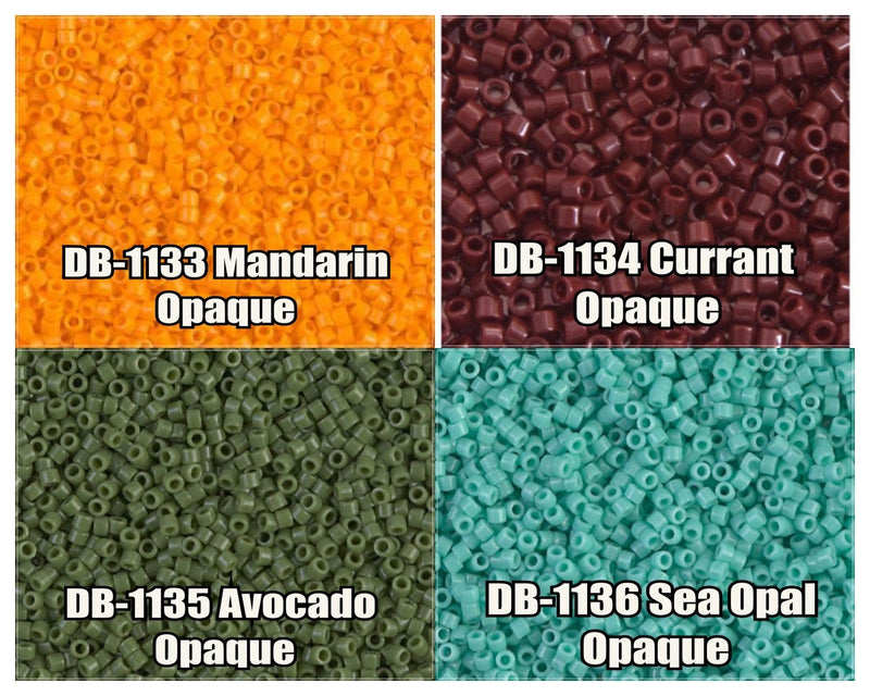 11/0 Delica Beads, DB1133, DB1134, DB1135, DB1136 - The Argus Collection