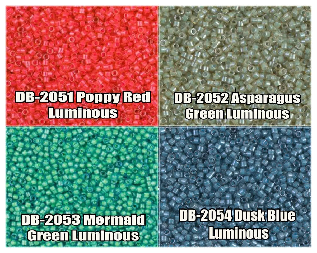 11/0 Delica Beads, DB2051, DB2052, DB2053, DB2054 - The Argus Collection