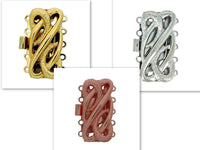 Twisty 5-Strand Box Clasp in 3 Finishes - The Argus Collection