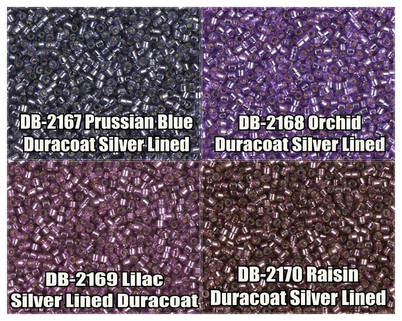 11/0 Delica Beads, DB2167, DB2168, DB2169, DB2170 - The Argus Collection