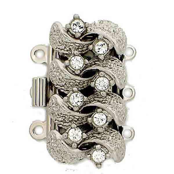 Della, Claspgarten 3-Strand Box Clasp, Swarovski Crystals - The Argus Collection