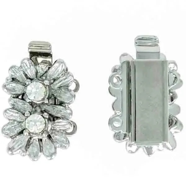 Crystal Eyes 2-Strand Box Clasp in 2 Finishes - The Argus Collection