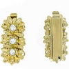 Crystal Eyes 3-Strand Slide Clasp in 2 Finishes - The Argus Collection