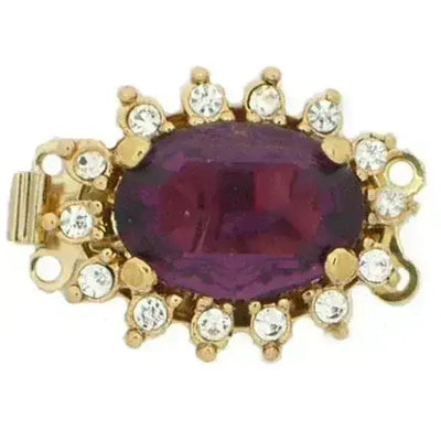 Queen Victoria 2-Strand Box Clasp with Austrian Crystals in 5 Colours - The Argus Collection