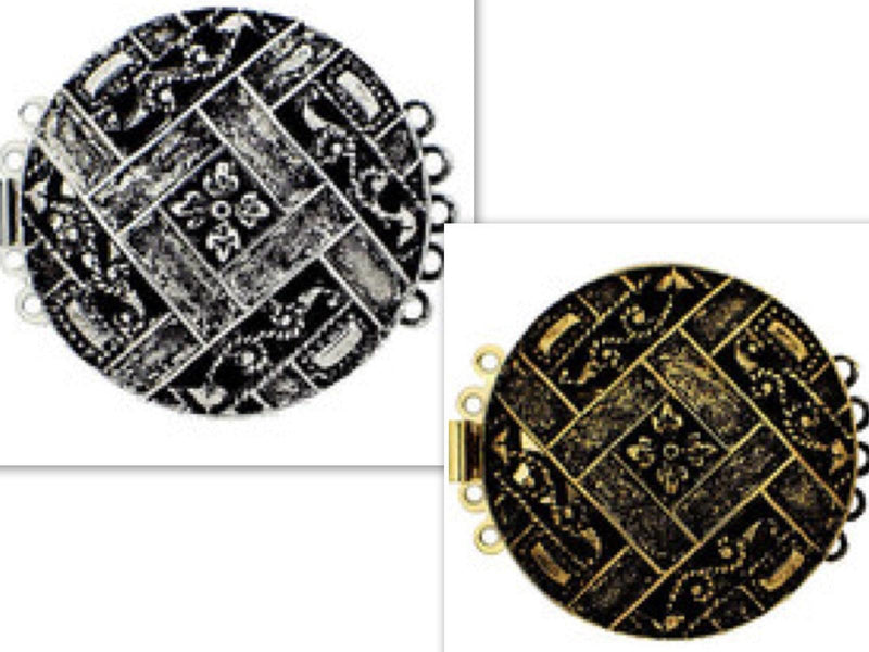 Ancien 5-Strand Box Clasp in 2 Finishes - The Argus Collection