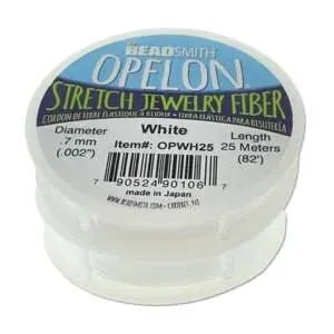 Opelon, No. 1 Stretch Cord, 2 Sizes, Black or White - The Argus Collection