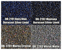 11/0 Delica Beads, DB2191, DB2192, DB2201, DB2203 - The Argus Collection